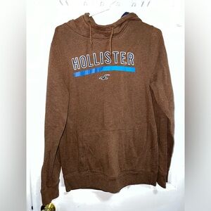 Hollister hoodie brown with drawstrings